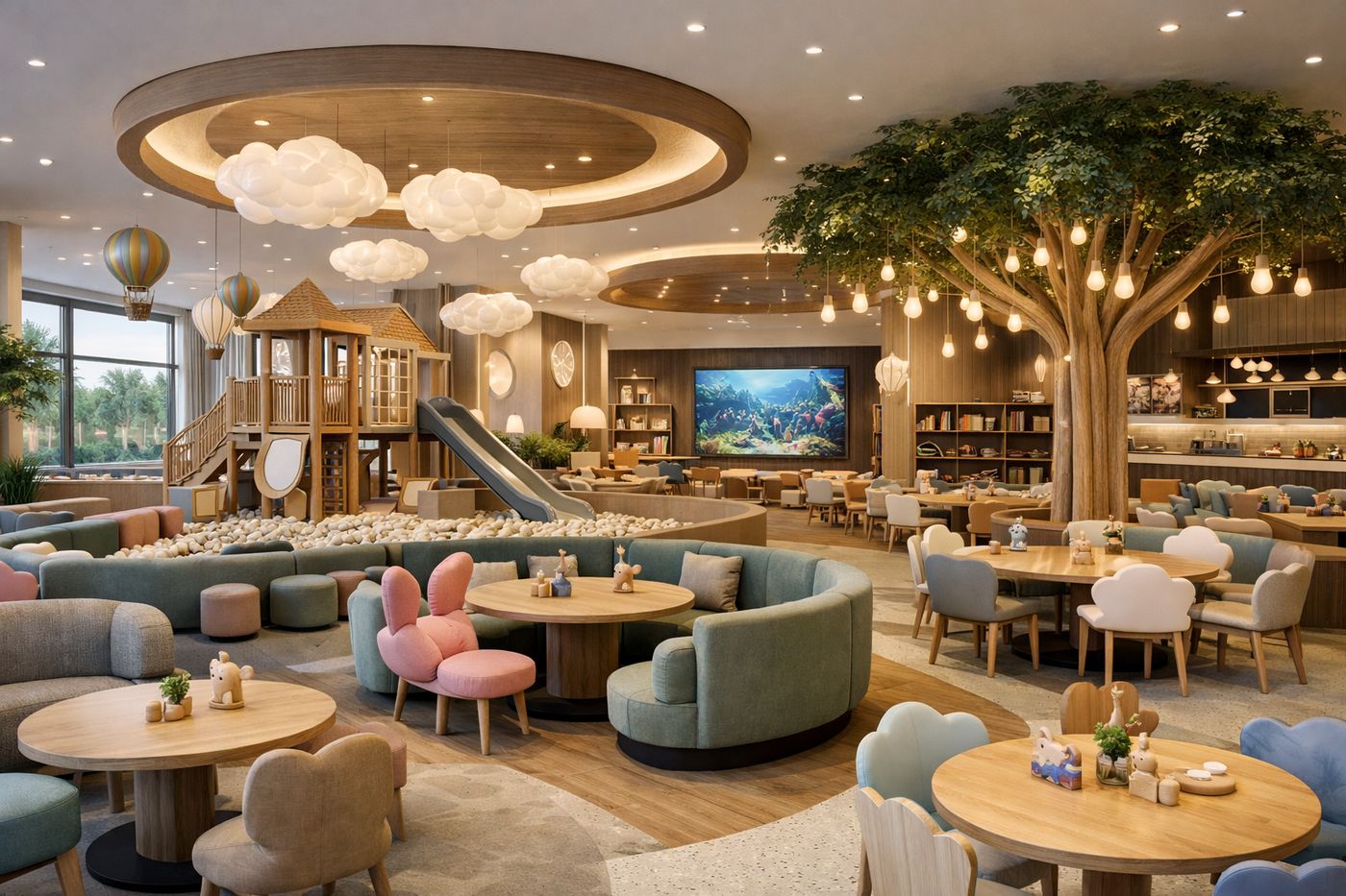 Illustrative concept visual for The Diner Club, Family-Friendly Casual Dining – All-Day Menu